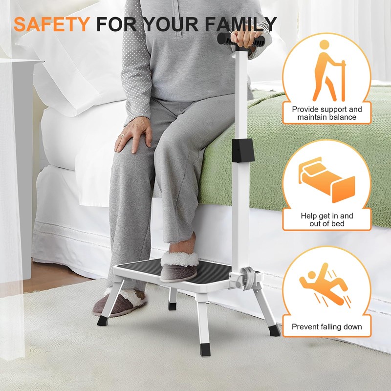 Step Stools for Adults, Foldable Step Stool with Handle for