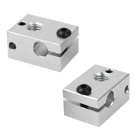 3D FREUNDE 2x Aluminium Heating Block for E3D V6 Clone PT100 Sensor Cartridge Heater Block Extruder Hotend RepRap Prusa I3 Makerbot 3D Printer