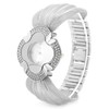 Flower Shape Dial Women Watch Wide Mesh Belt Quartz Elegant