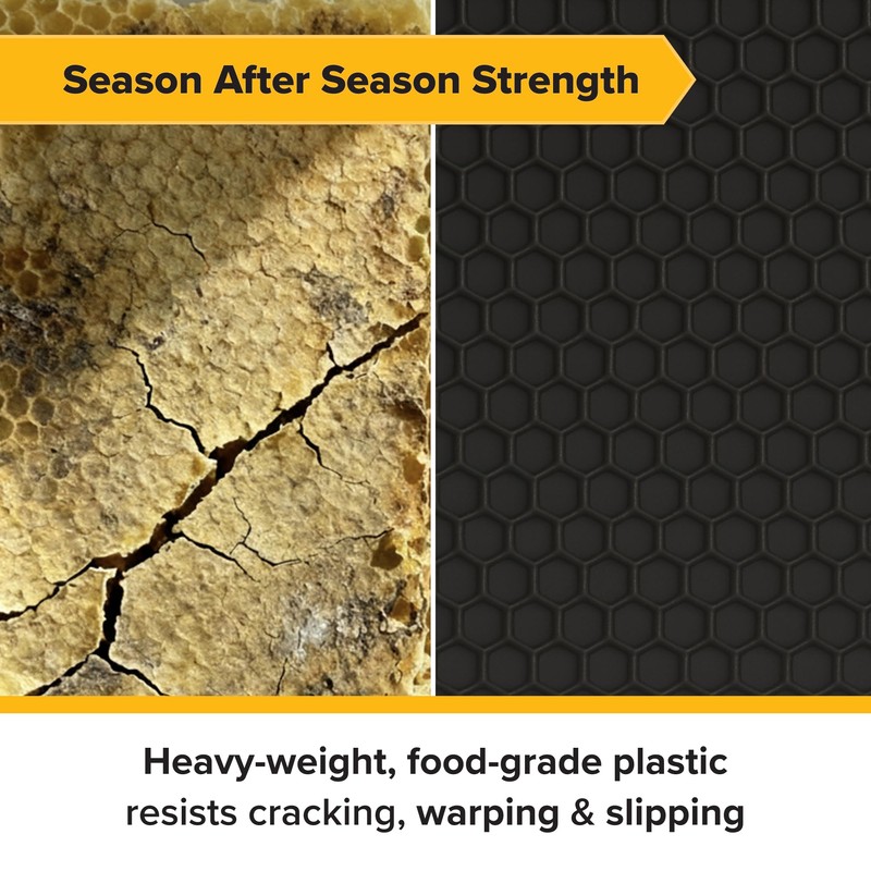 Mann Lake 5 5/8" Waxed Black Rite-Cell Foundation Sheets, Made