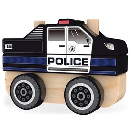 J'Adore Paris Nature Wood Toys Police car Puzzle Blocks