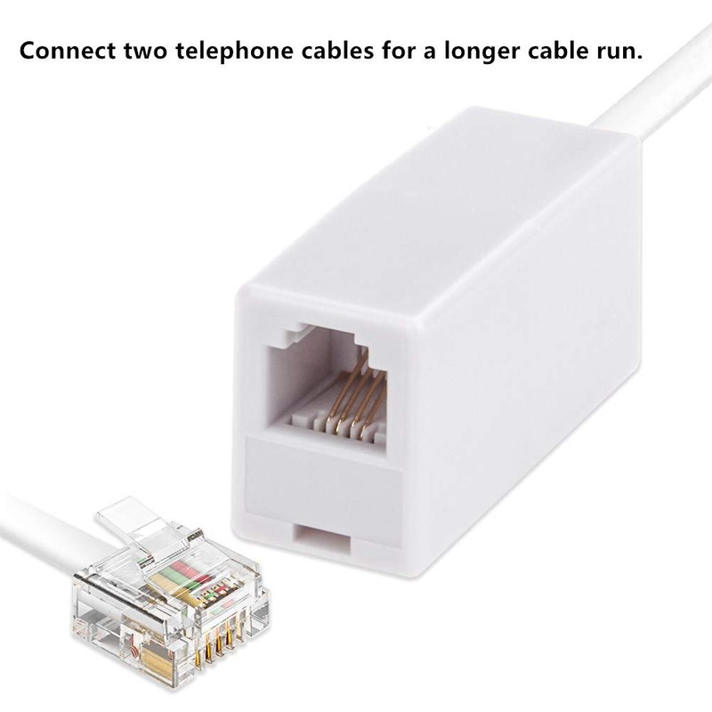 RFAdapter RJ11 Coupler, 2 Pack Telephone Phone Line Connector Coupler