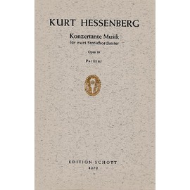 Concertante Music: op. 39. 2 String Orchestra. Partition d'étude.