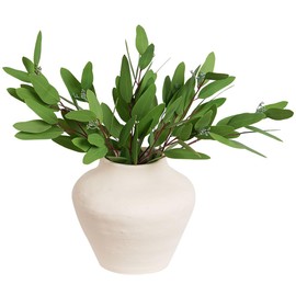 Melorca&Guilla Artificial Plants,2PCS 47.3" Green Faux Branches for Vase,Artificial Plants for Shop Garden Office Home Décor (3, Eucalyptus)