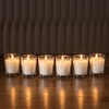 Housecret 48 Pack Warm White Unscented Clear Glass Filled Votive