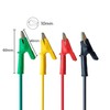 Colourful 4 mm Stackable Multimeter Banana Plug to Alligator Clip