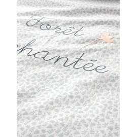 Vertbaudet Baby Duvet Cover Enchanted Forest Oeko-Tex® Natural/Water Green 80 x 120 cm