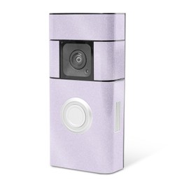 MightySkins Glossy Glitter Skin Compatible with Ring Video Doorbell Plus - Solid Lilac | Protective, Durable High-Gloss Glitter Finish | Easy to Apply