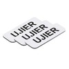 Ujier 1 x 3" Name Tag, White (10 Pack)