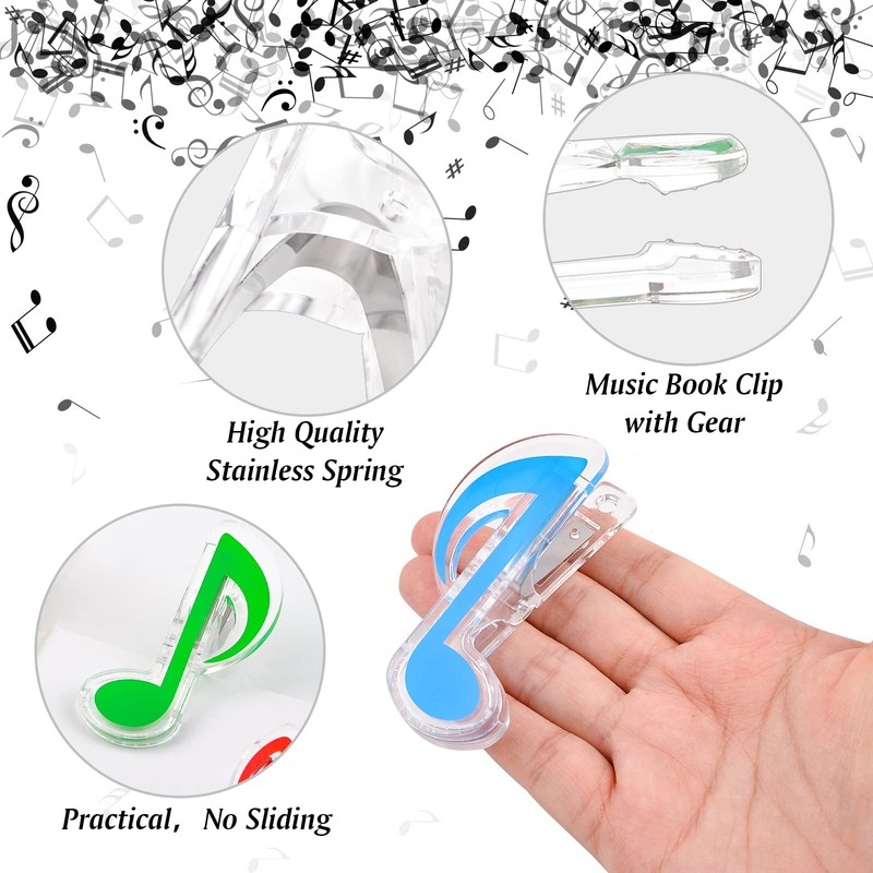 WANDIC 20 Pcs Plastic Sheet Music Stand Sheet Book Page