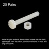 sourcing map 20 Pairs Nylon Screw Nut Assortment, M8x60mm Slotted