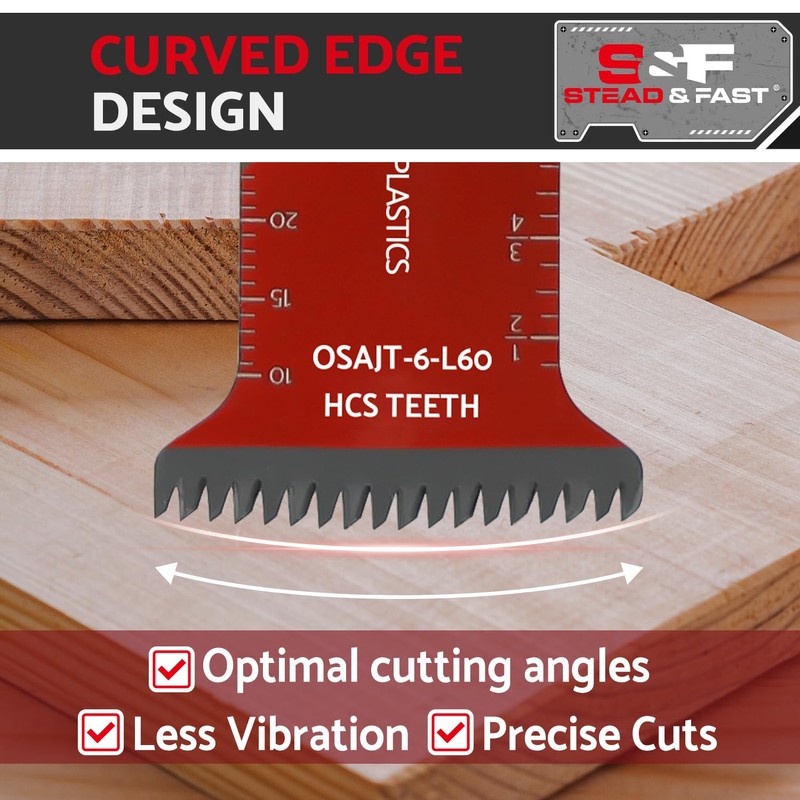 S&F STEAD & FAST 6 PCS Extra-Long Oscillating Tool Blades