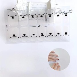 Heart Nail Stickers for Hands and Feets, Cut, 2 Pieces, 3D Nail Stickers, Hand Claws, Gel Nail Stickers, Just Stick, Nail Design, Nail Art, Nail Wrap, Nail Jewelry, Popular, Cute, Women's, Beginners
