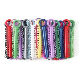 JMU Orthodontic Ligature Ties, 1040 PCS Orthodontic O-rings Braces Rubber Bands, Multi-color