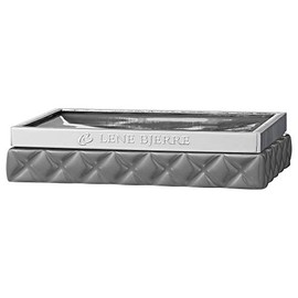 Lene Bjerre Portia Soap Dish Grey Silver Ceramic Zinc Alloy
