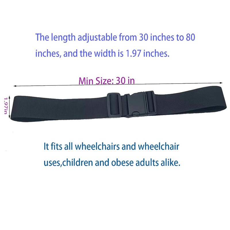1Pcs Wheelchair Safety Strap Seat Belt Adjustable Universal Harness with