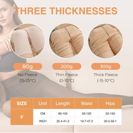Sfit Thermal Tights for Women Fleece Tights Lined Tights Winter Warm Tights Fake Translucent Plush Stockings Pantyhose Thick Leggings, 2pc coffee+black 200g