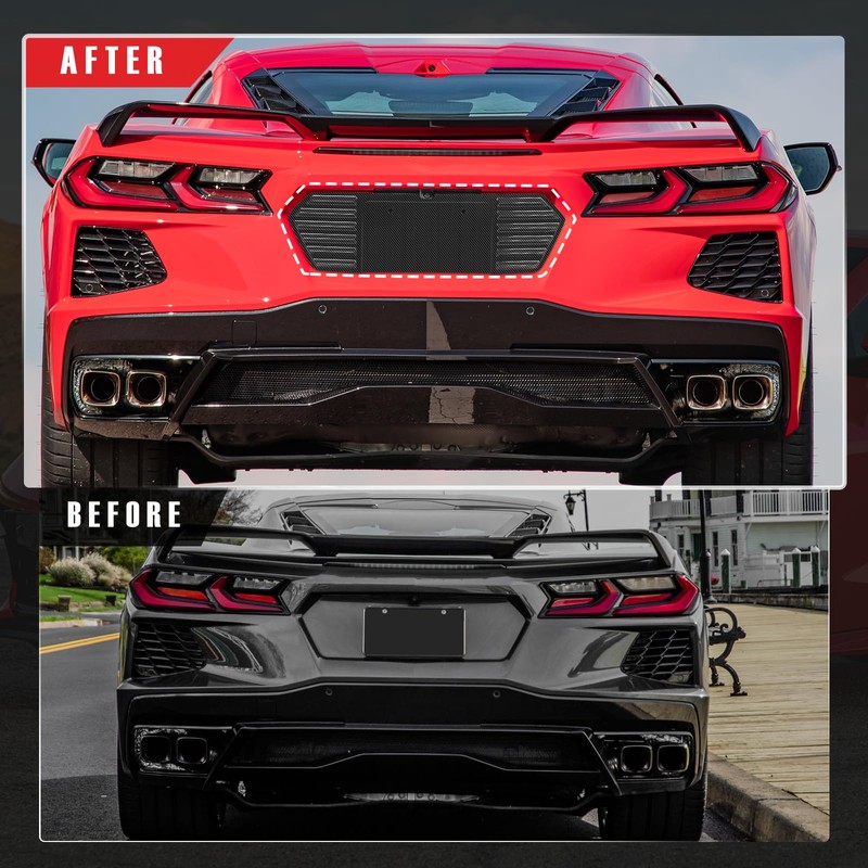 Rear License Plate Frame Compatible with Corvette C8 Z51 Stingray