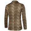 Lars Amadeus Men's Party Animal Leopard Print Blazer Notched Lapel