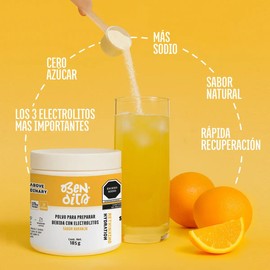 Bebida Hidratante Electrolitos Sin Azúcar Keto Sabor Naranja Sin Maltodextrina Bendita 40 Porciones
