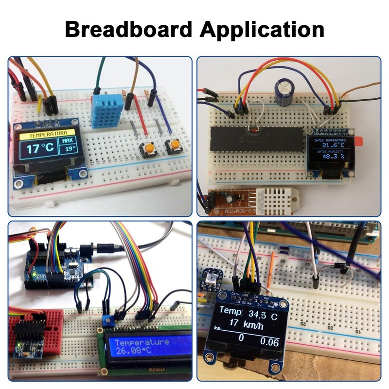 AYWHP 6 x Mini Breadboard Kit 170 Points (6 Colours)