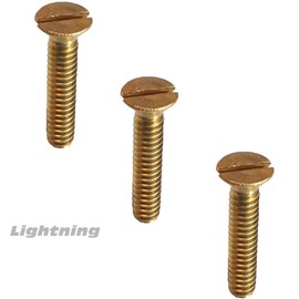 Flat Head Slotted Machine Screws Solid Brass #6-32 x 3/8 Qty 25