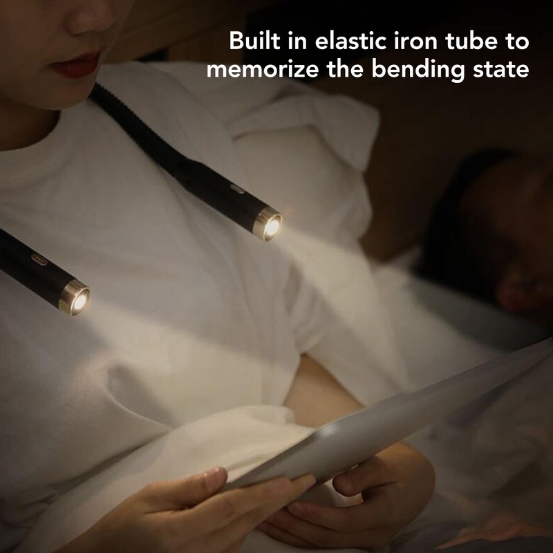 LED Neck Reading Light 3 Colors 3 Brightness Levels Bendable