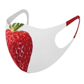 Design Mask, Set of 2, Polyester, Washable, Cloth Mask, Unisex, Photo/Landscape, Strawberry Fruit