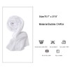 Yeieeo Chiffon Wrap Head Scarf Premium Solid Color Scarf for