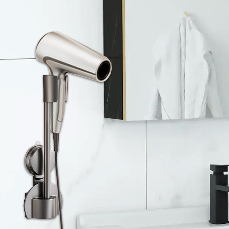 TENOL Hands Free Hairdryer Stand Wall Mounted Blower Stand Holder
