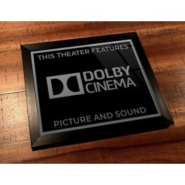 Framed 8" x 10" Home Theater / Cinema Sign - Dolby Cinema (Original Logo)