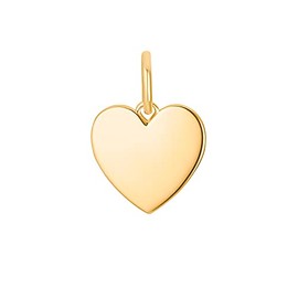 s.Oliver 2032943 Women's Pendant 925 Sterling Silver 2.1 cm Gold Heart Comes in Jewellery Gift Box, Sterling Silver, No Gemstone