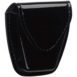 Bianchi 190-2-9HS: Handcuff Pouch Top Flap, Hi-Gloss, Black