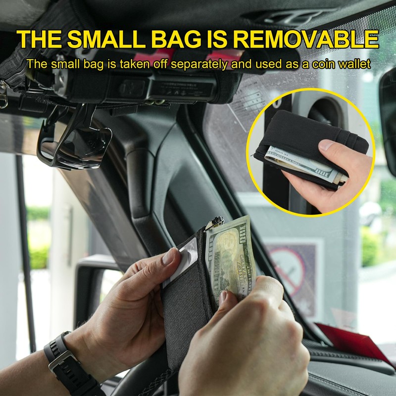 OMU 1 Pack Multi-Functional Car Sun Visor Organizer with Micro