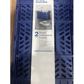 Simply Essential Small Collapsible Blue Crates