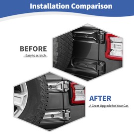 RT-TCZ for Jeep JL Tailgate Hinge Cover Trim Decals Chrome for Jeep Wrangler JL JLU 2018 up Chrome Exterior Accessories 2pcs