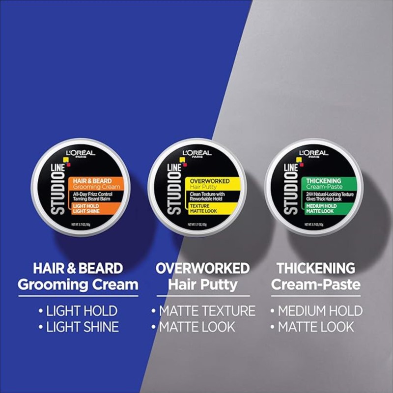 Loreal Studio Putty Overworked 1.7 Ounce (50ml) (3 Pack)