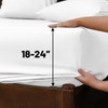 Overket Extra Deep Pocket King Sheets - 18-24 Inch 1000