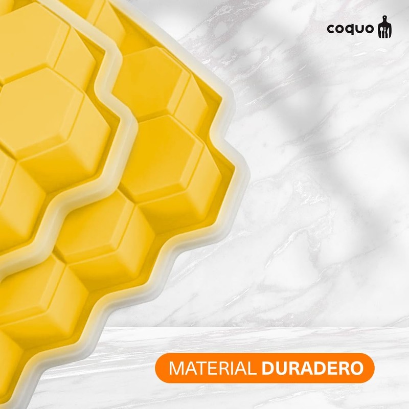 COQUO - Set 2 Piezas - Charolas para Hielo Hexagonal