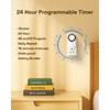 HBN 24 Hour Timer Plug Socket UK,Plug-in Segment Plugs Timers