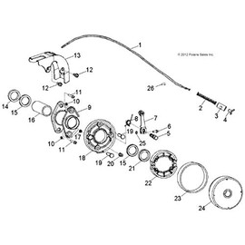 Polaris OEM Predator 50 Silver Rear Axle Housing 2011-2019 Outlaw 50 0453912-385