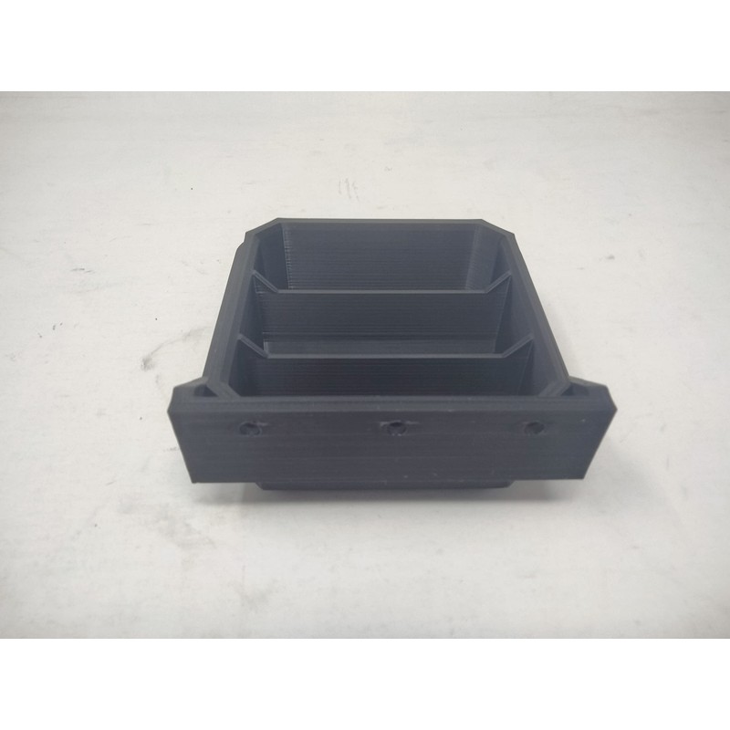 Black Storage Tray with 3 Sections and Wall Mount Hanging