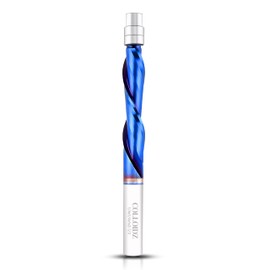 Downcut Spiral Flush Trim Router Bit 1/4 Inch Shank, Bottom Bearing Carbide Pattern Flush Trim Router Bit with Nano Coating, 1 Inch Cutting Height (1/4" Shank Down-Cut)