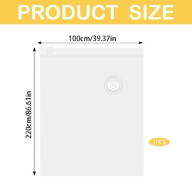Large Vacuum Storage Bags, 220x100cm Mattress Vacuum Storage Bag, Waterproof Sealable Vacuum Seal Mattress Bag for Mattresses Quilt Moving Shipping Storage