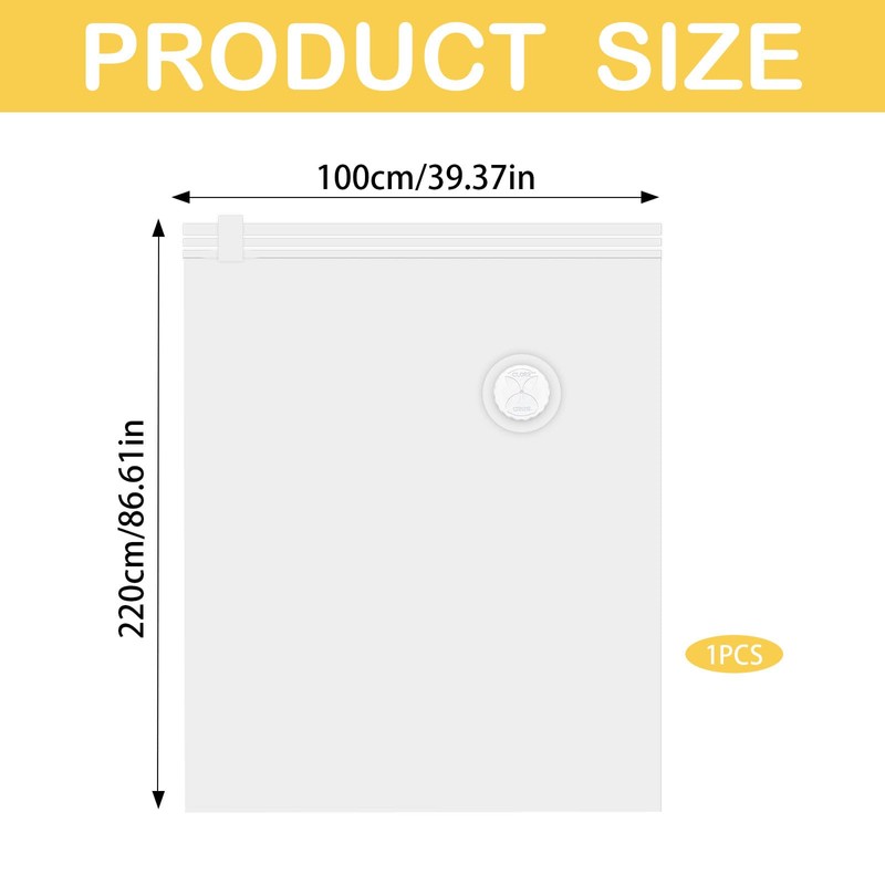 Large Vacuum Storage Bags, 220x100cm Mattress Vacuum Storage Bag, Waterproof