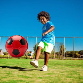 Pride Home & Garden Mini Soccer Ball for Kids & Adults – Soft, Durable Football for Practice, Training & Play – Ideal for Indoor and Outdoor Fun – Compact Size, Multi-Colour Design 15cm (Red)