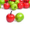HUIANER 20PCS Mini Artificial Apple Fake Fruit Simulation Home Kitchen Party Decor (Green and Red)