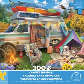 Ceaco - Large Piece Jigsaw Puzzle - Eduard - Camper Holiday - Relaxing and Fun Activity for Adults
