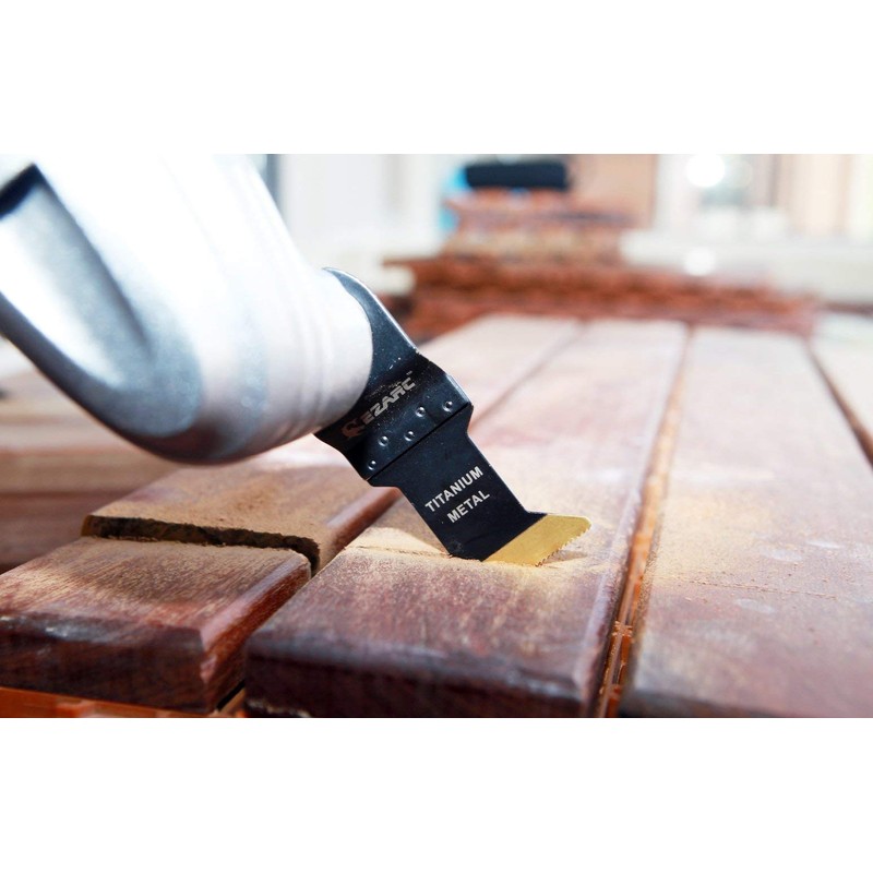 EZARC Titanium Oscillating Multitool Blade for Wood, Metal and Hard