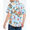 SSLR Camisas de Navidad hawaianas para hombre, Azul, Large